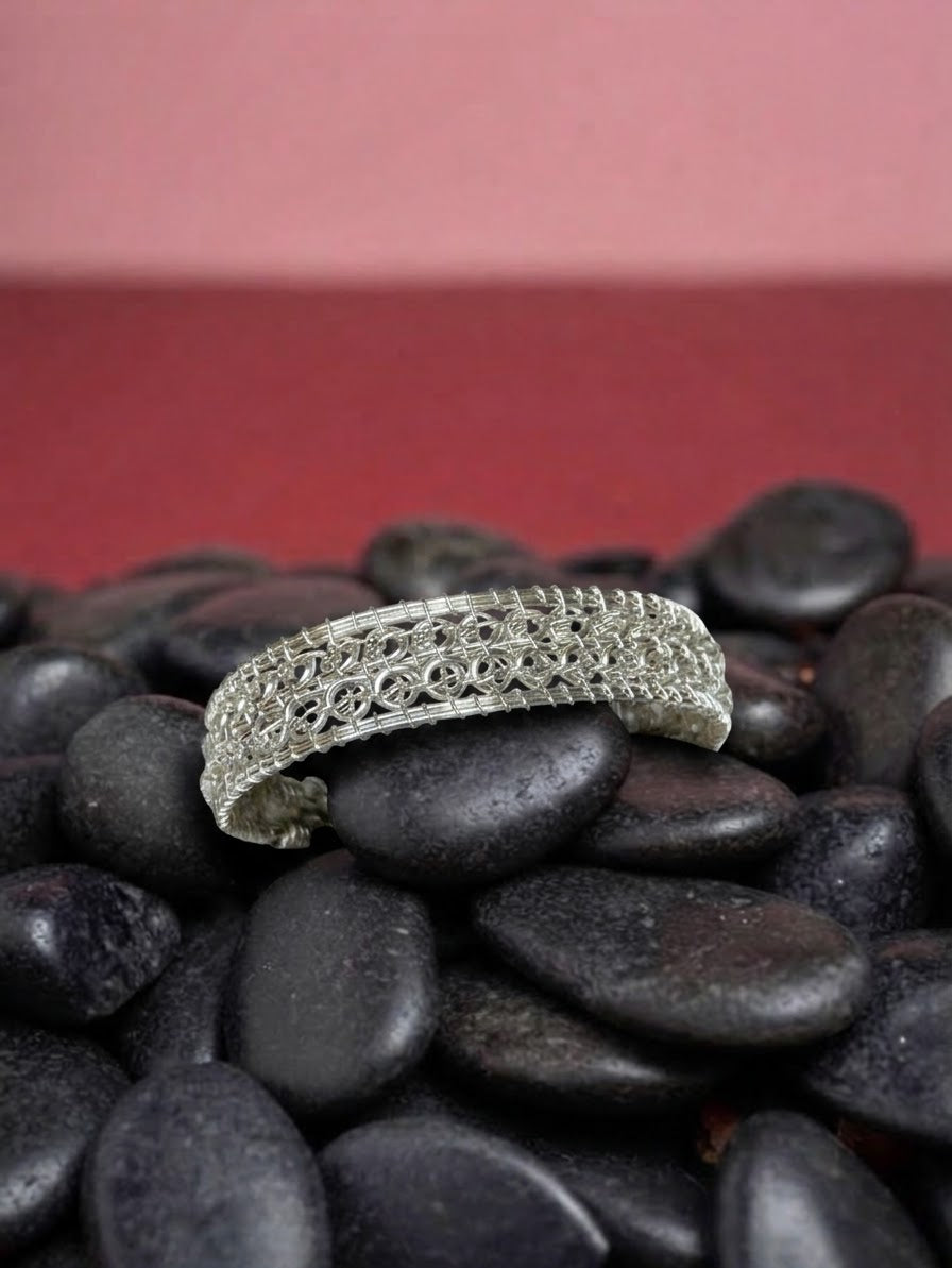 Bracelet Mini Classic modèle S argenté & perles