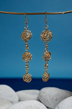 Boucles d’oreilles Les Roses modèle L doré 