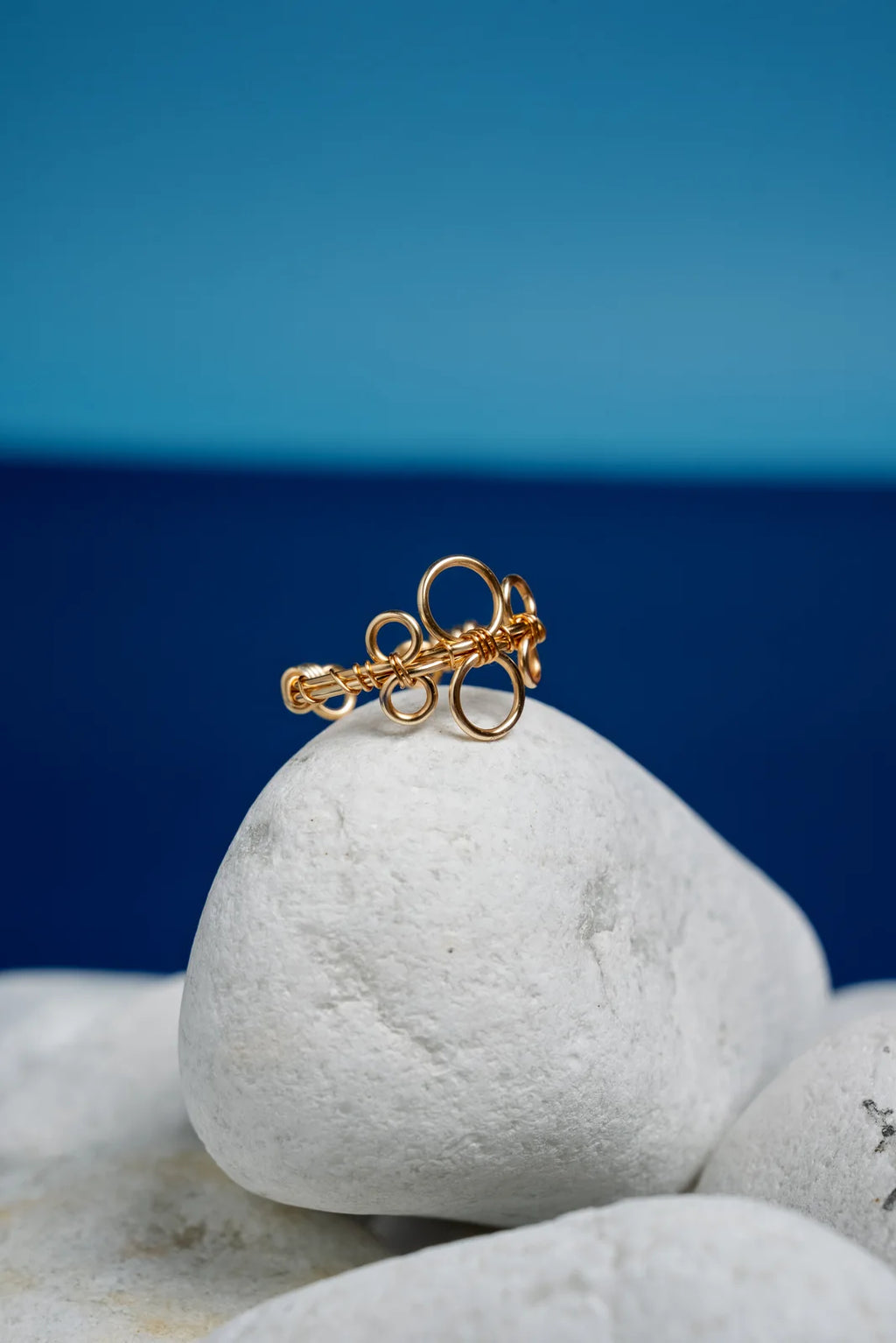 « DOTS » bague modèle M doré 