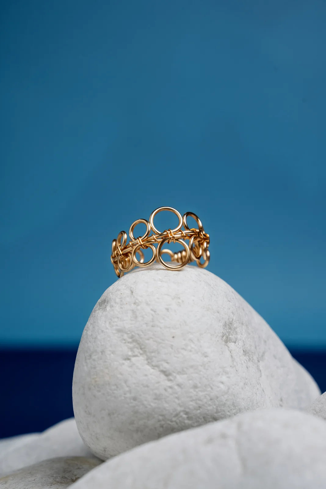 « BUBBLES » ring Model L golden