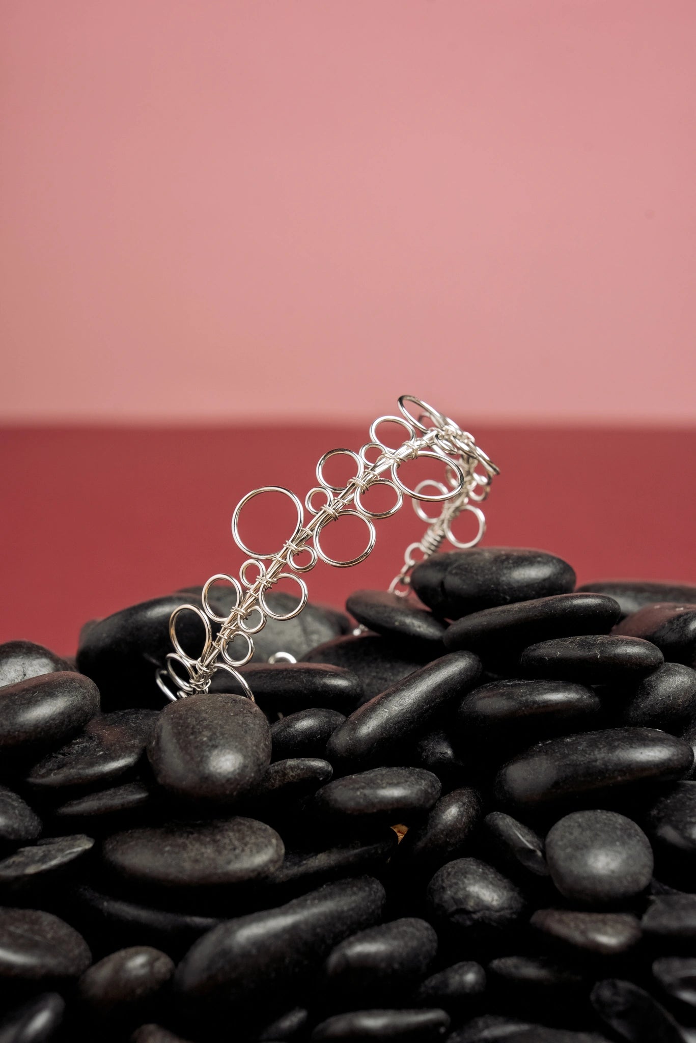 « BUBBLES » bracelet Model S silvered