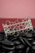 « BUBBLES » bracelet modèle L argenté 