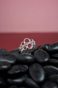 « BUBBLES » ring Model L silvered