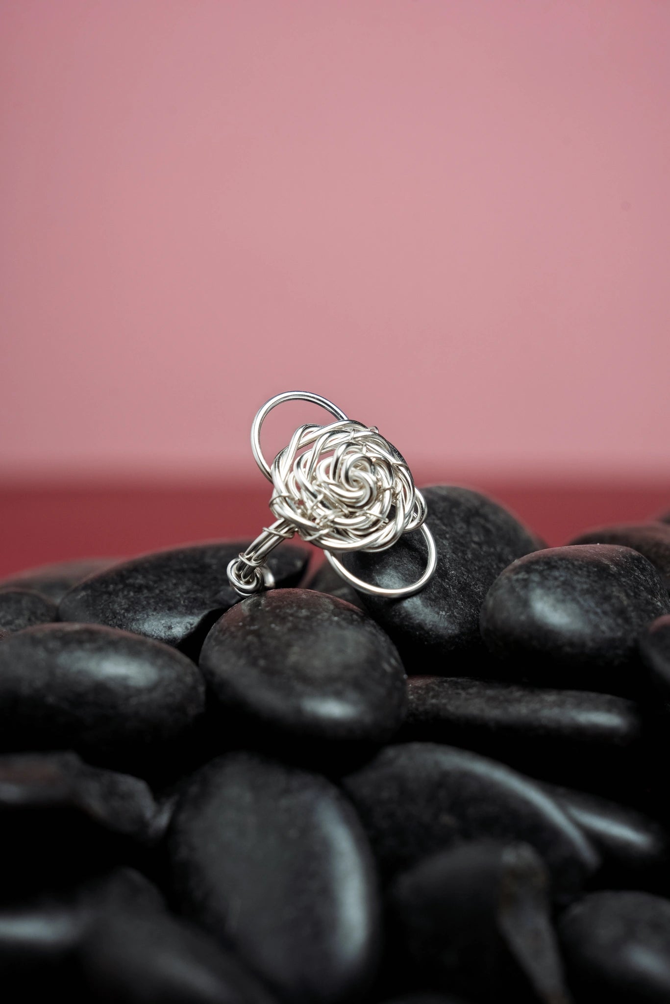 « ROSE » ring Model M silvered