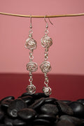 Boucles d’oreilles Les Roses modèle L argenté 