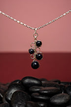 « BUBBLES » necklace Model M silvered