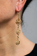 Boucles d’oreilles Les Roses modèle L doré 