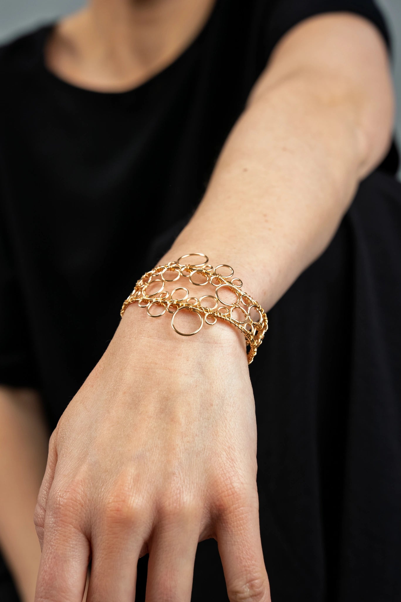 « BUBBLES » bracelet Model M golden