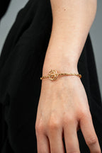 Bracelet jonc « ROSE » golden