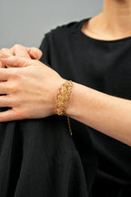 Bracelet Les Roses modèle L doré 