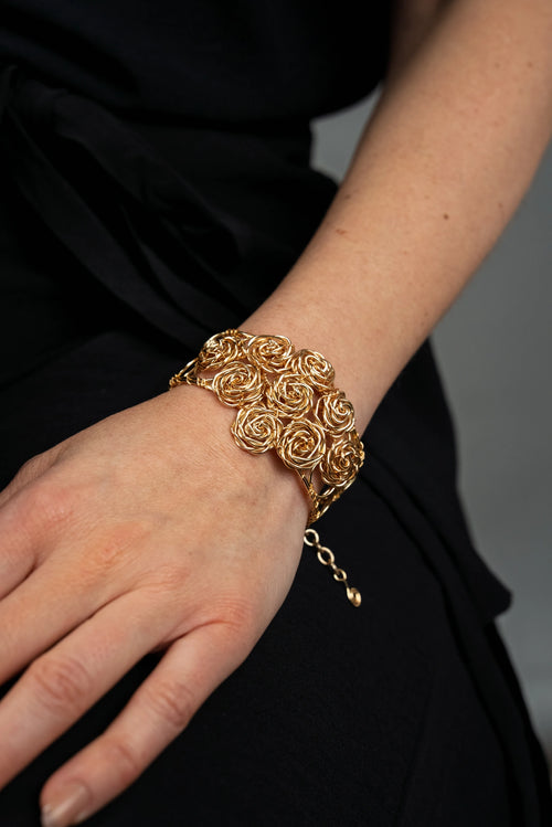 Bracelet Les Roses - Les Audacieuses modèle 9 roses doré 