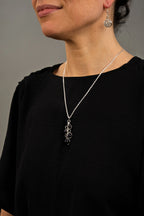 « BUBBLES » necklace Model M silvered