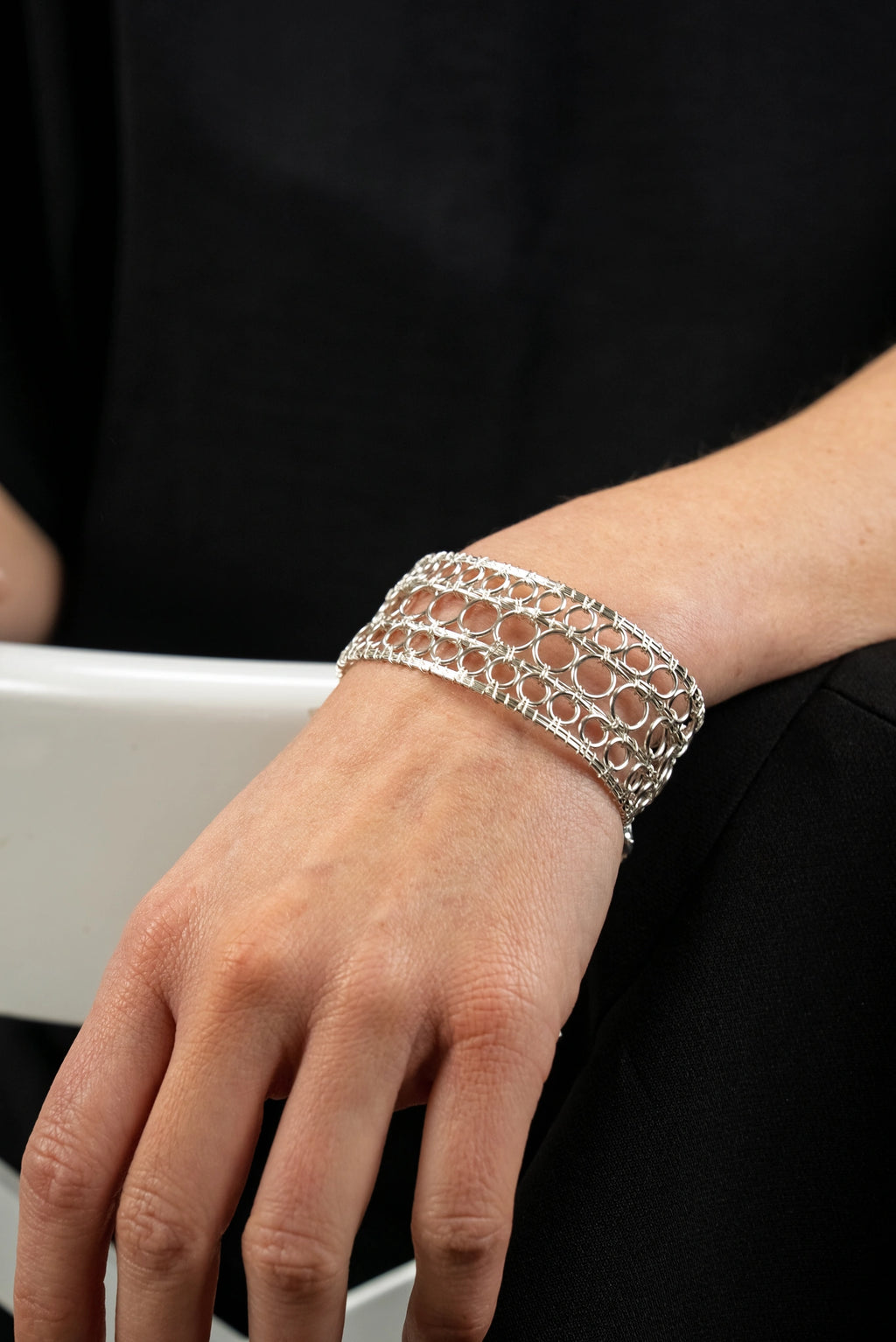 « CLASSIC » bracelet Model M silvered