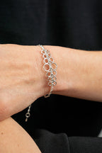 « MINI DOTS » bracelet modèle L argenté