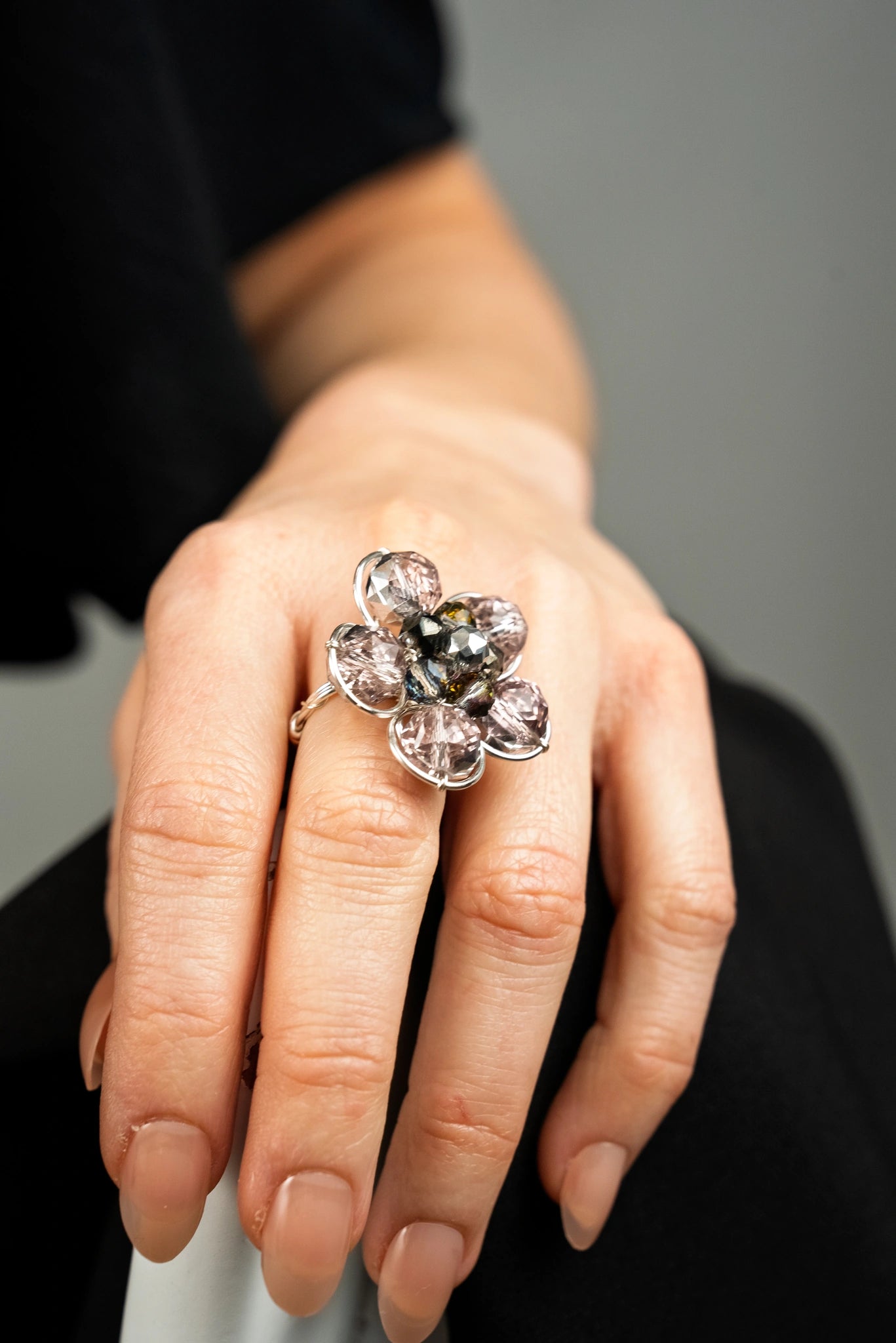 « BOTANICAL » ring Model M silvered