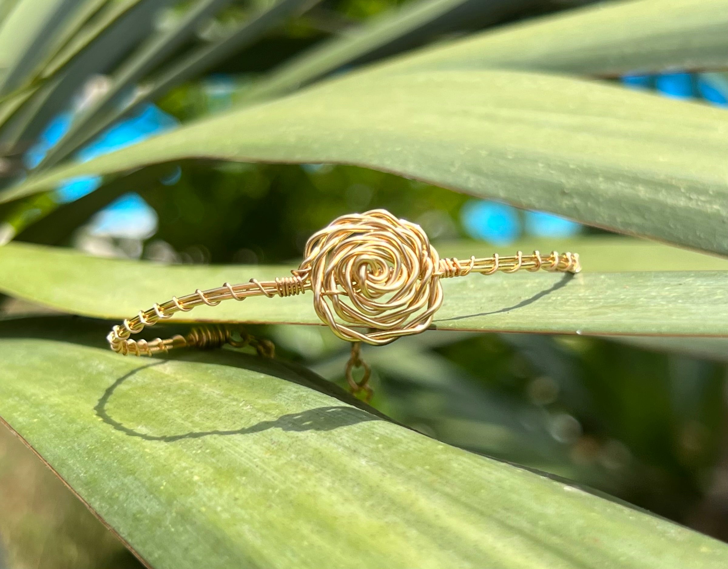Bracelet jonc « Rose »