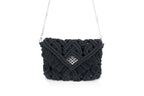 Bali-macrame-bag-pochette-black-chain-zoom-view handmade